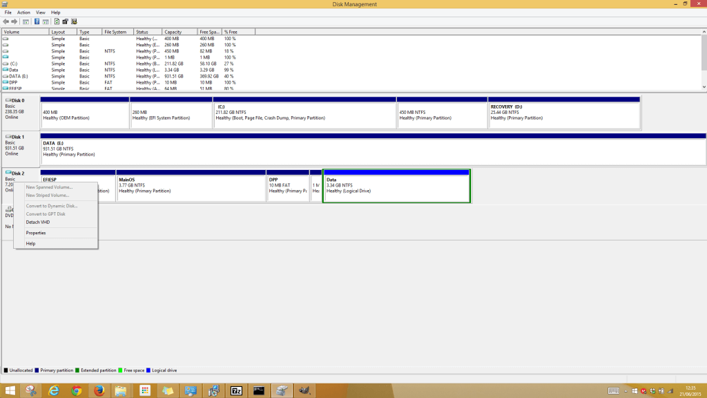 Disk Management Detach VHD