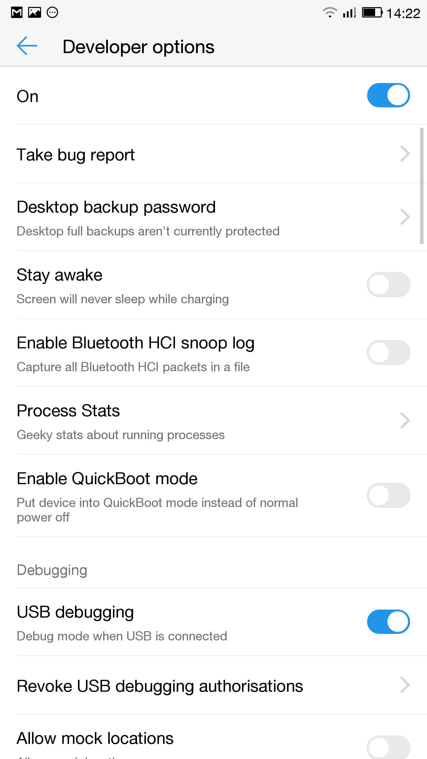 Android enable USB debugging