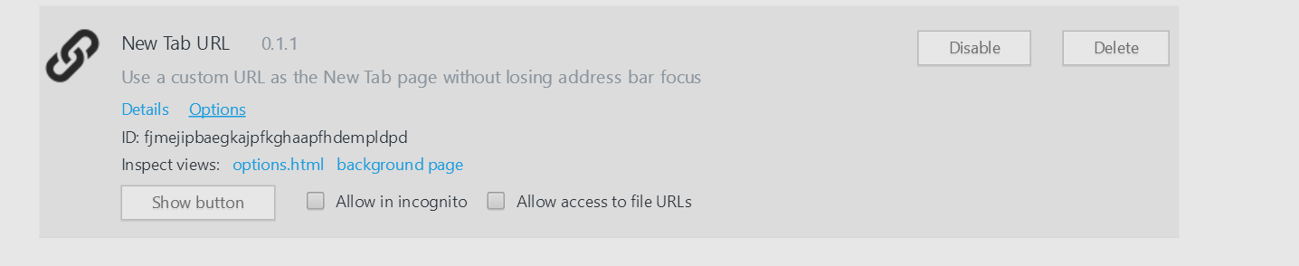 Kliknite show dugme u UC Browser da biste prikazali gumb skrivene